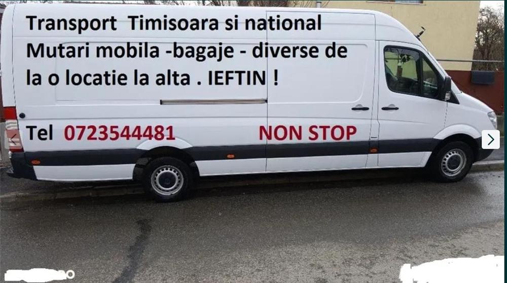 Transport marfa mutari mobila bagaje ridic moloz debarasari Timisoara