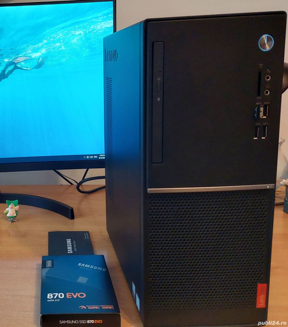 Sistem complet-calculator Desktop Lenovo cu Windows 10 licentiat