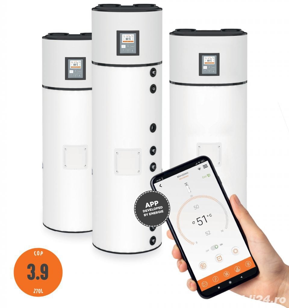 Boiler echipat cu pompa de caldura - Aquapura Monobloc 200ix