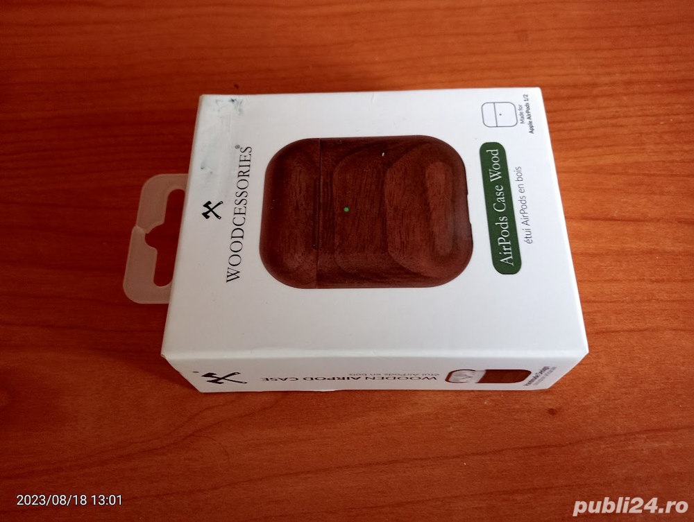 Husă pentru AirPods 1&2  (Airpods Case Wood) Super Pret.