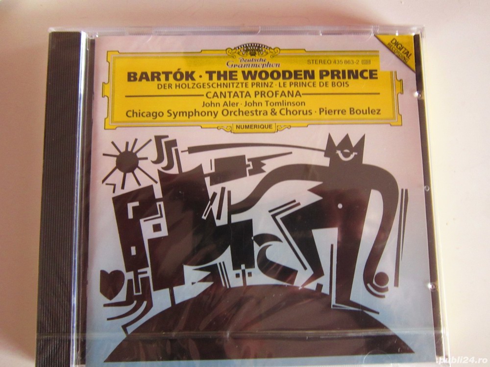 cadou rar cd Bela Bartok -The Wooden Prince&Cantata Profana -Pierre Boulez 1992(nou)