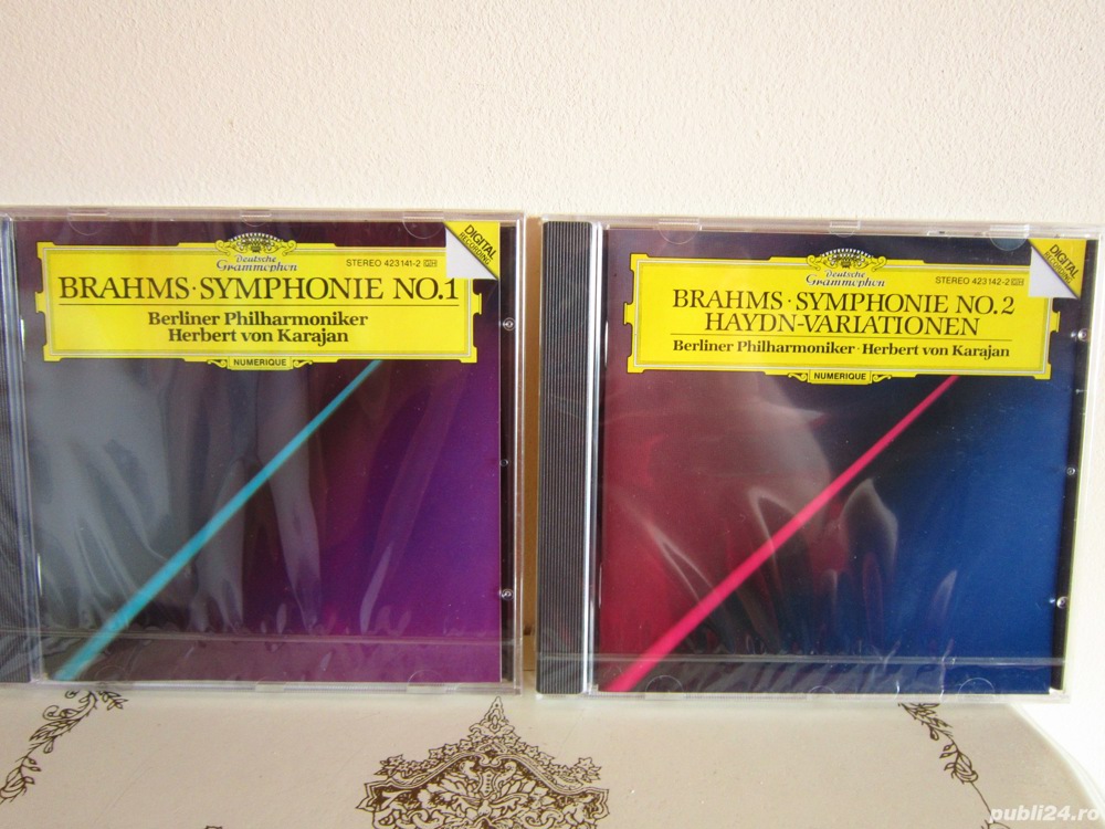 cd Brahms -Symphonie no.1 & 2 -Karajan  Berliner Philharmoniker 1987