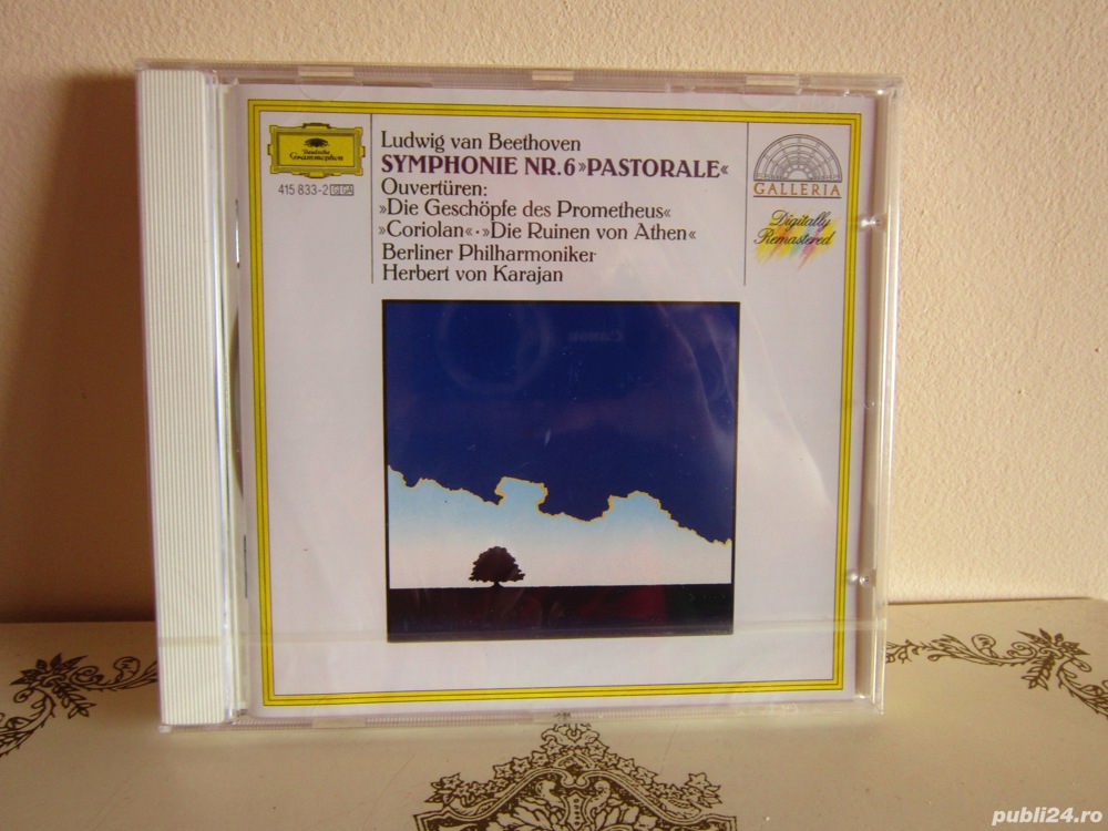 cd Beethoven -Symphony 6 "Pastoral"&Overtures Herbert von Karajan 1987