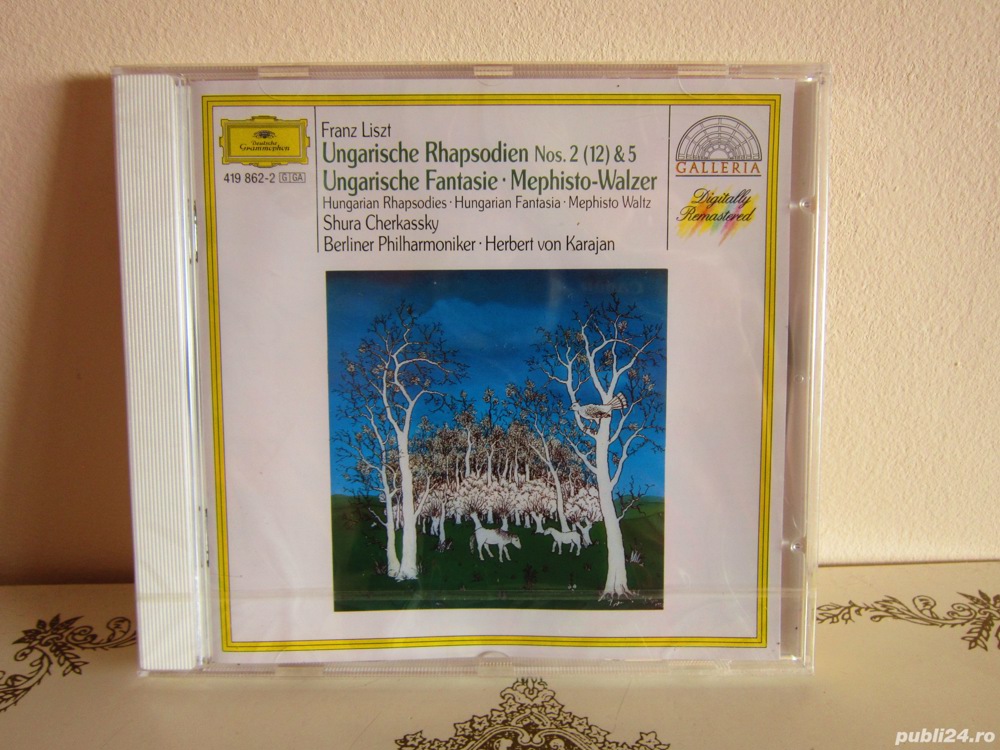 cd Liszt Hungarian Rhapsodie 2&5/Hungarian Fantasia/Mephisto Waltz-Karajan 