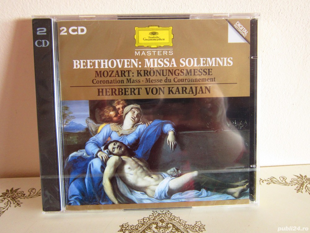cadou rar CDx2 Beethoven, Mozart -Missa Solemnis, Coronation Mass -Karajan 1995