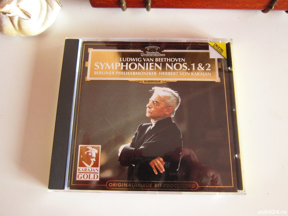 cd Beethoven -Symphonien No.1 & 2 dirijor Karajan Seria Gold 1985