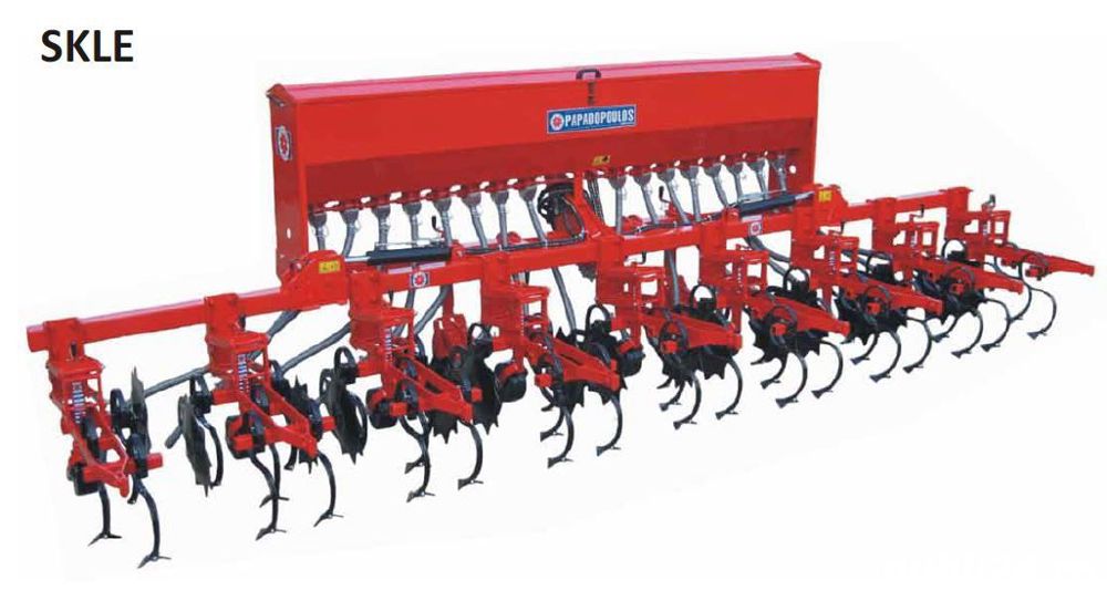 Vand Cultivator Prasitor Papadopoulos SKLE 9 - cu 8 randuri cu ferilizare adaus ingrasaminte