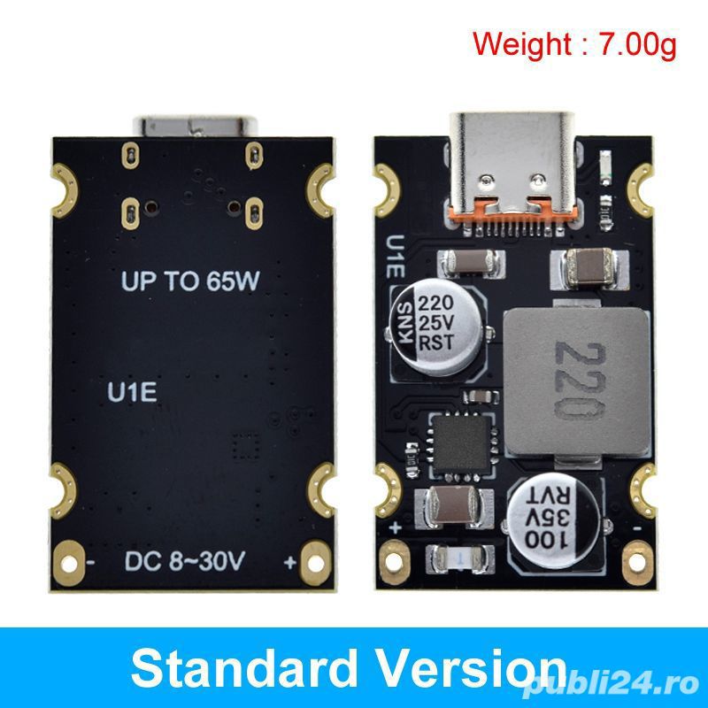 Sursa Step Down Fast Charging USB 65W 5V, 9V, 12V, 20V, 3.25A auto QC4.0, QC3.0, incarcare rapida