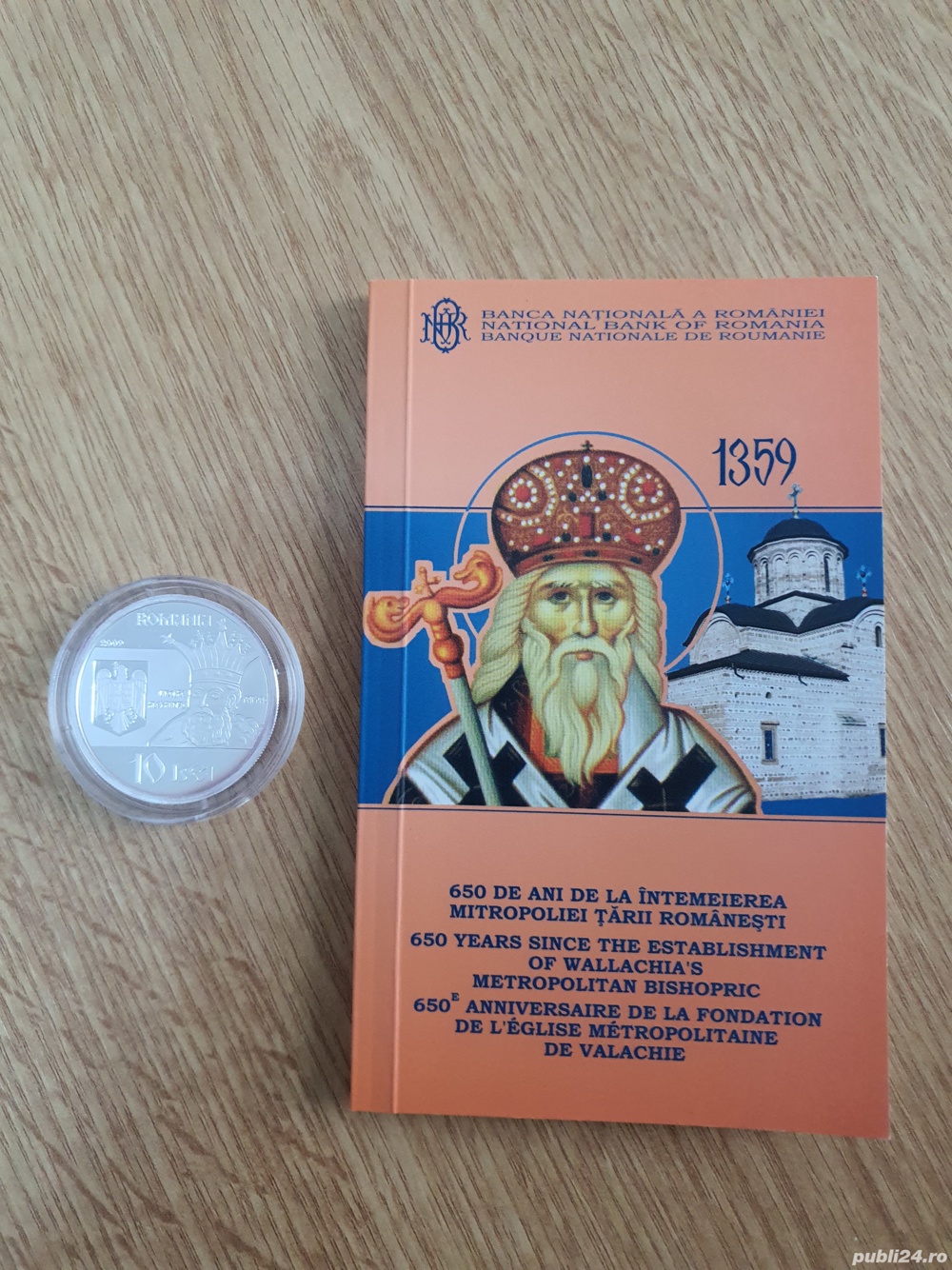 Moneda BNR Argint - 24.06.2009 - 650 ani Mitropolia Ţării Româneşti