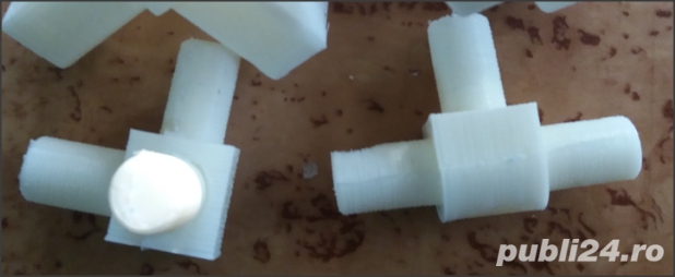 conectori cu brate cilindru plin, din rasina, pentru tevi rotunde