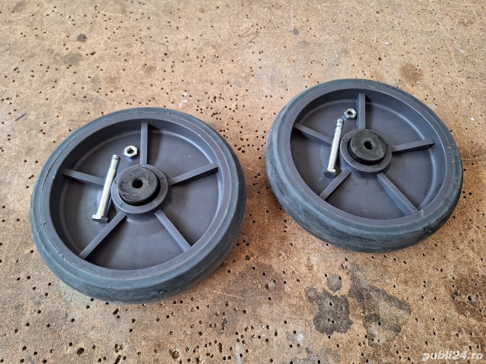 Set roti din cauciuc/plastic 200 mm