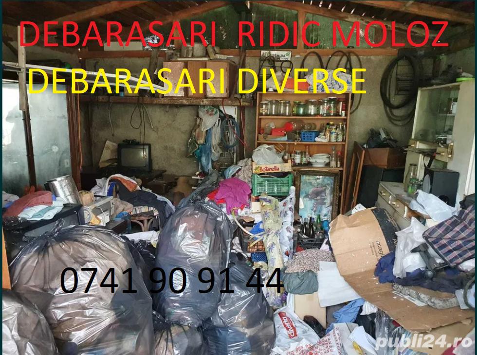 Ridic moloz  Debarasari  curti  poduri  beciuri  Transport Mobila debarasari apartamente