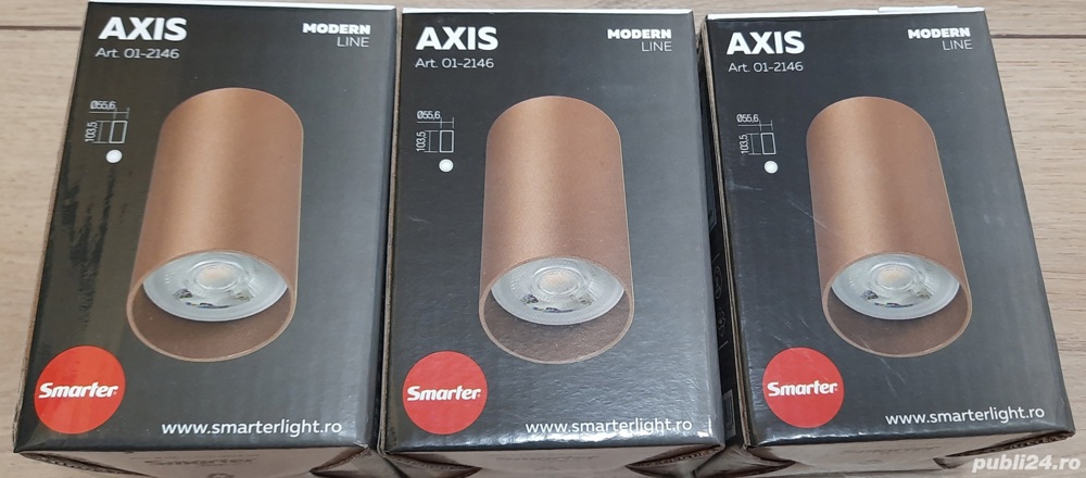 Spot aparent Axis pentru interior H10.35 cm,cupru mat ,GU10,230V,max 35W,Nou! 