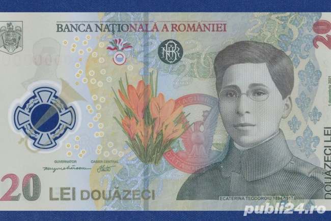 Bancnote 20 ron Ecaterina Teodoroiu serii limitate