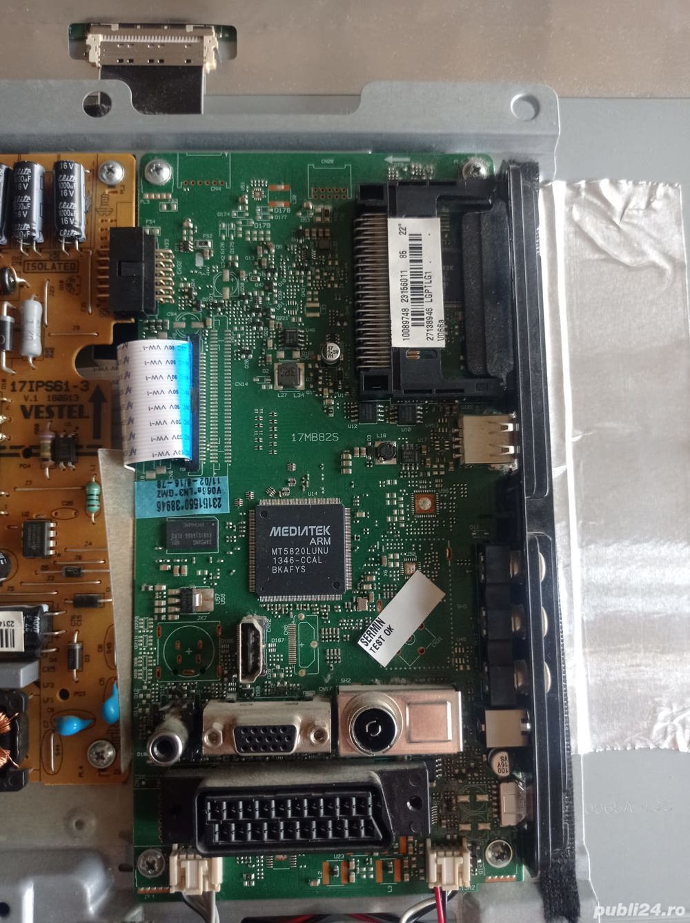 placa de baza main board 17mb82s de pe tv Telefunken t22fx189lp