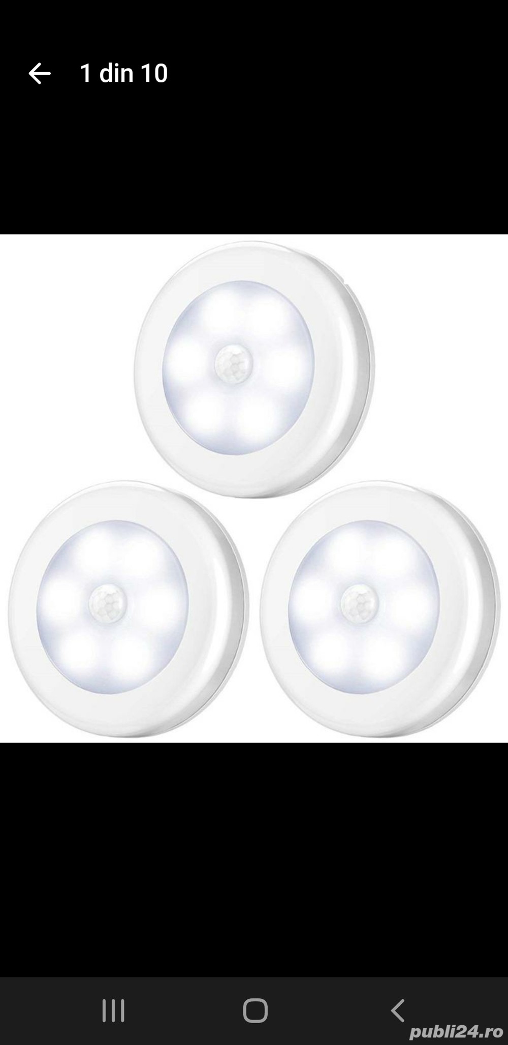 Lampa LED cu senzori de miscare 