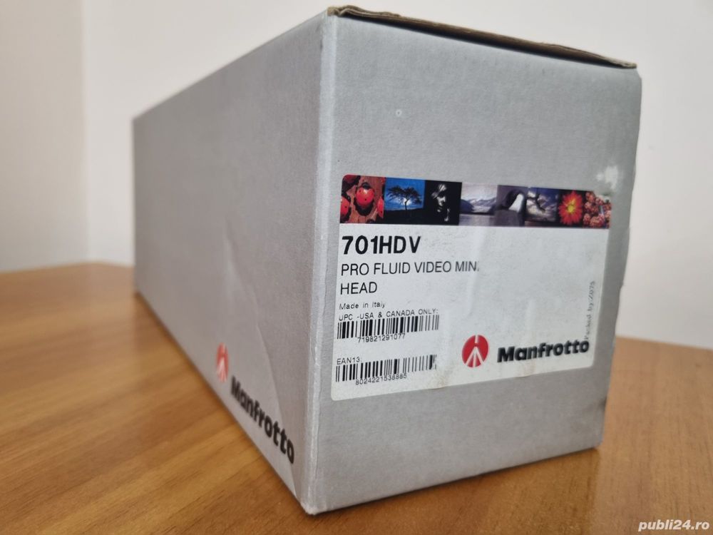 Cap trepied Manfrotto 701hdv nefolosit, in cutie