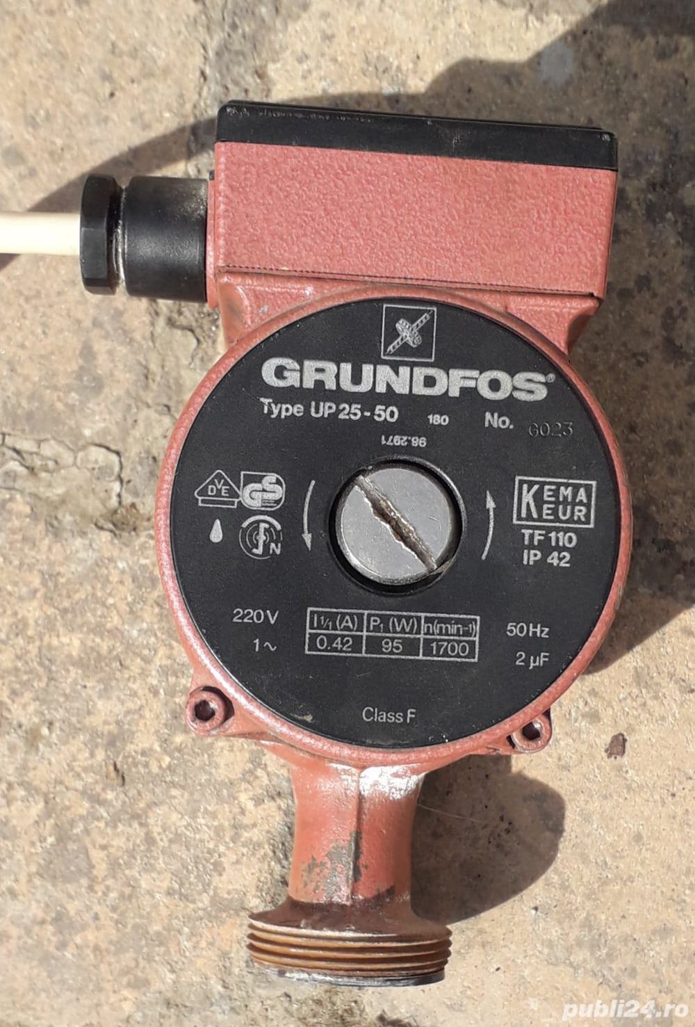  Vand pompa de recirculare Grundfos UP 25 50 180, folosita