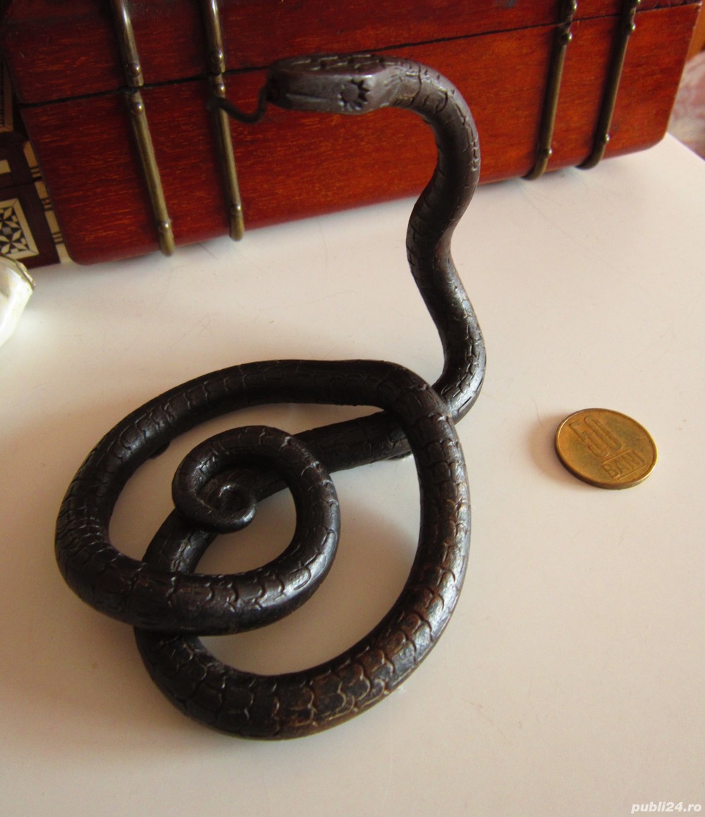 cadou rar Stand Ceas Șarpe ART-Deco style Edgar Brant 1925 MASONIC SNAKE 