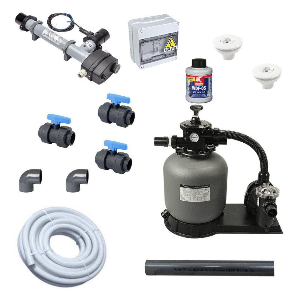 Sistem filtrare si incalzire apa pentru ciubare