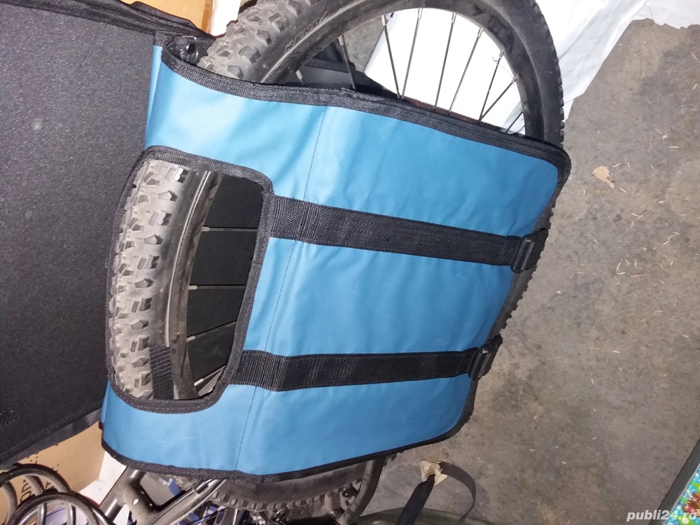 Geanta dubla ghiozdan portbagaj motocicleta bicicleta scuter 37x33x15cm x 2. Material poliester. Fab