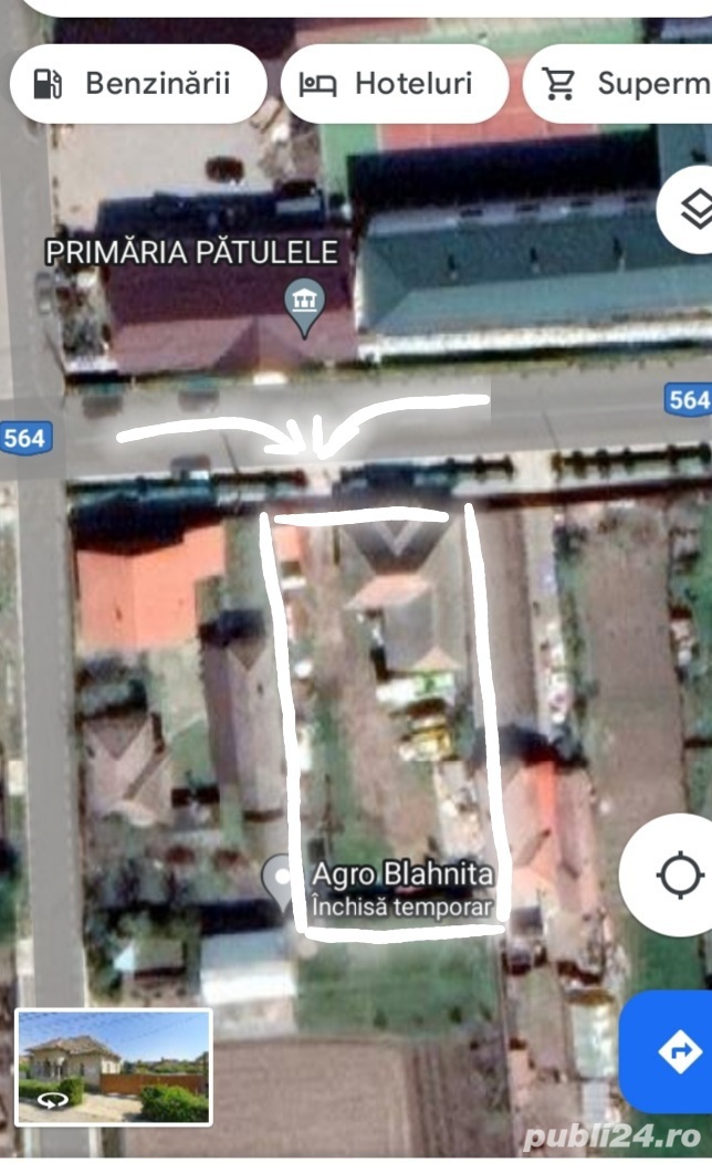 Vand casa si teren cu proiect spatiu comercial modern.