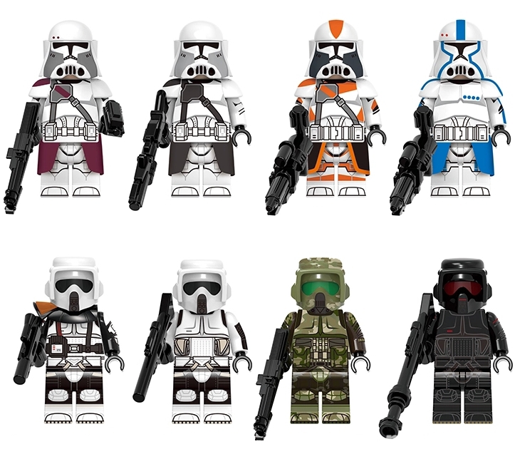Set 8 Minifigurine tip Lego Star Wars Clone Heavy Battalion 212