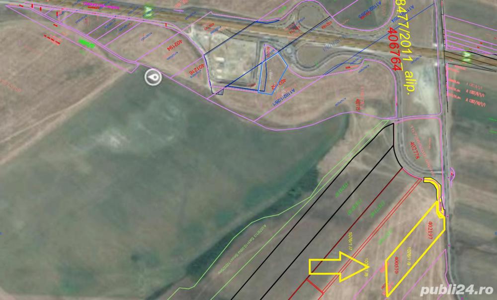 Vanzare teren 19301 mp. in nodul de autostrada A1, Ortisoara, jud. Timis
