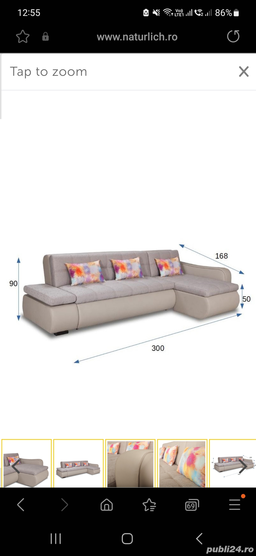coltar extensibil Dolomiti stanga 300x168x90 