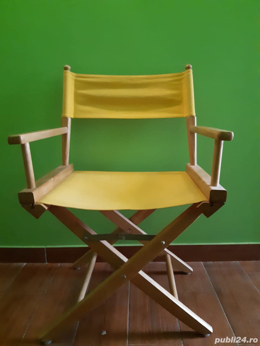 4 Scaune regizor pliabile din lemn