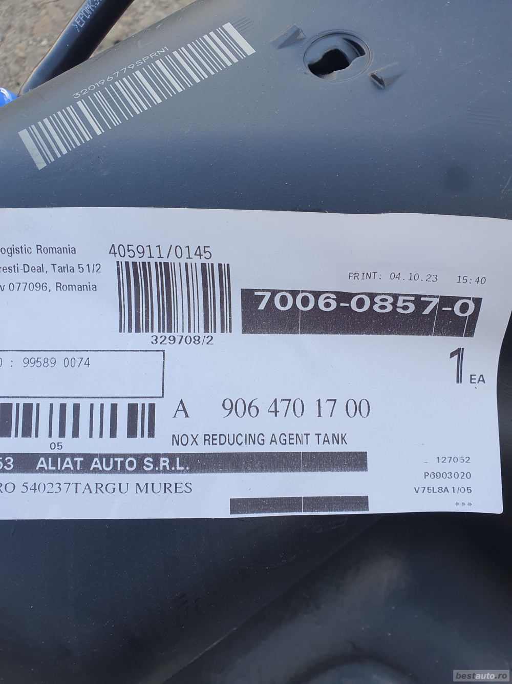 De vanzare rezervor ad blue  A  9064701700   Mercedes Sprinter 906, 