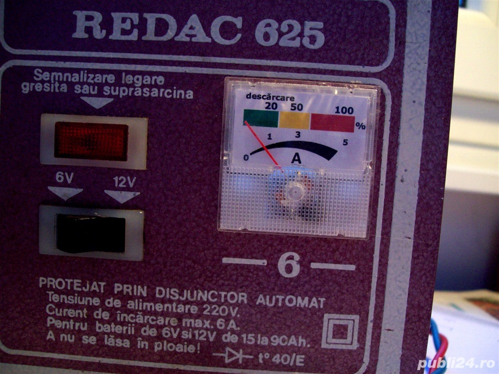 Redresor baterie comunist romanesc masina motoreta 6V-12V Tehnoton AEM