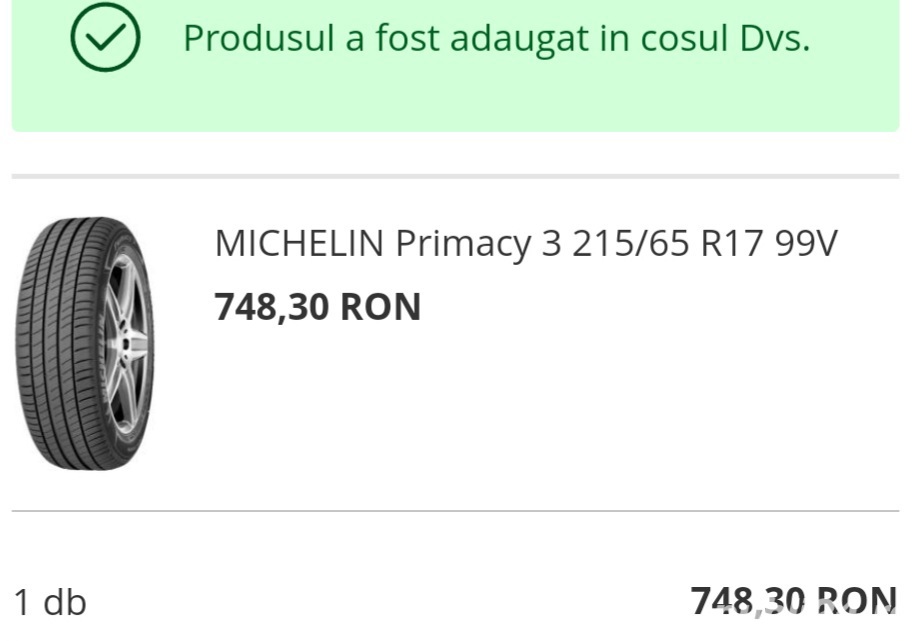 set 4 anvelope Vara Michelin 215/65R17