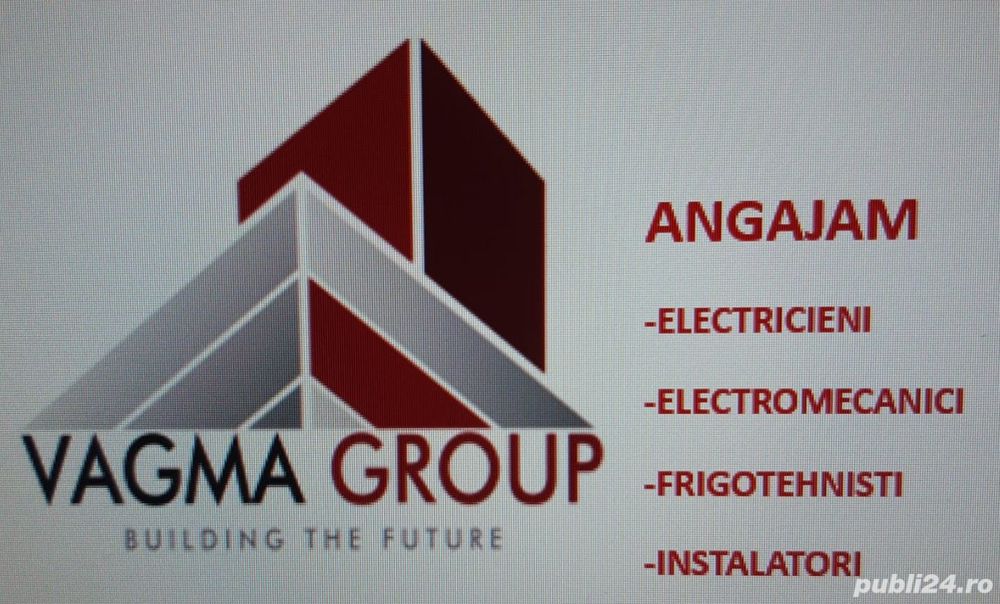 Angajam Electrician,Electromecanic,Frigotehnist,Instalator pt mentenanta preventiva si corectiva