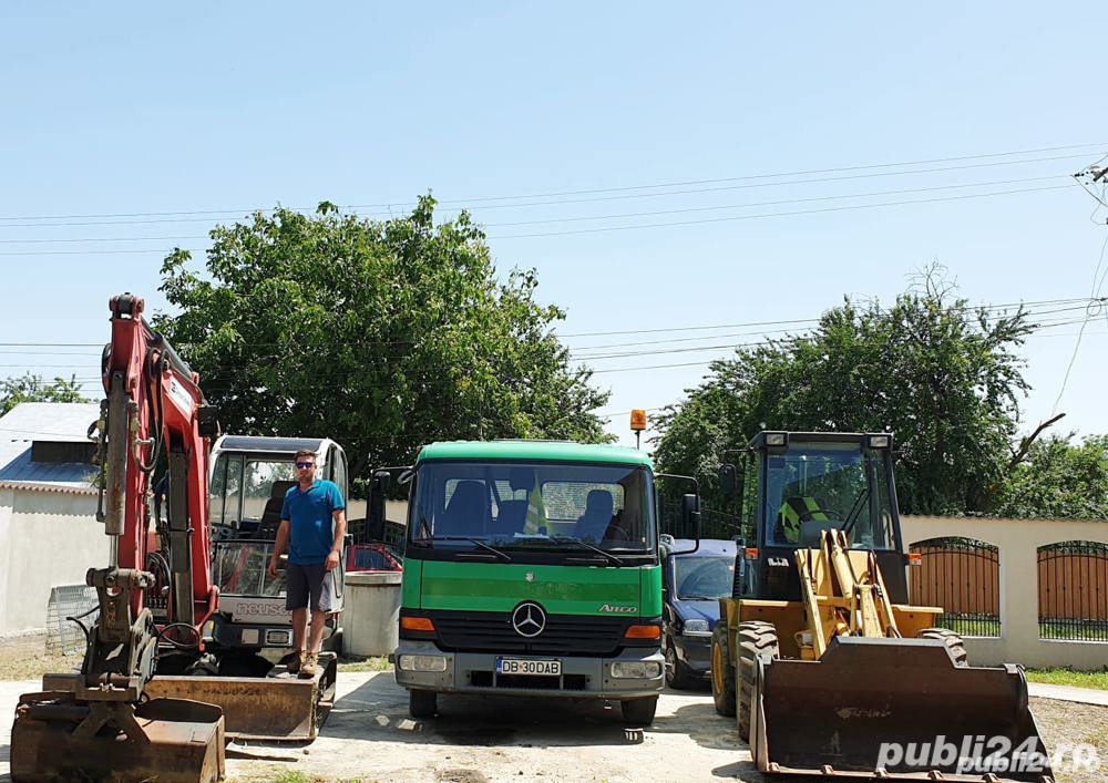 Inchirieri utilaje miniexcavator buldoecavator, incarcator frontal , excavator