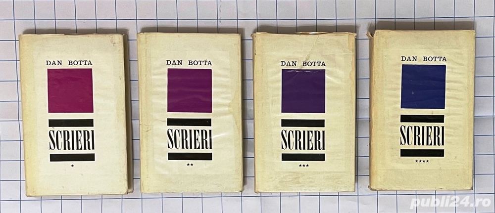scrieri 4 volume cartonate supracoperti editie completa de dan botta 1968 
