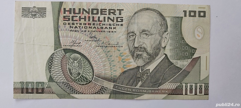 bancnota 100 silingi 1984