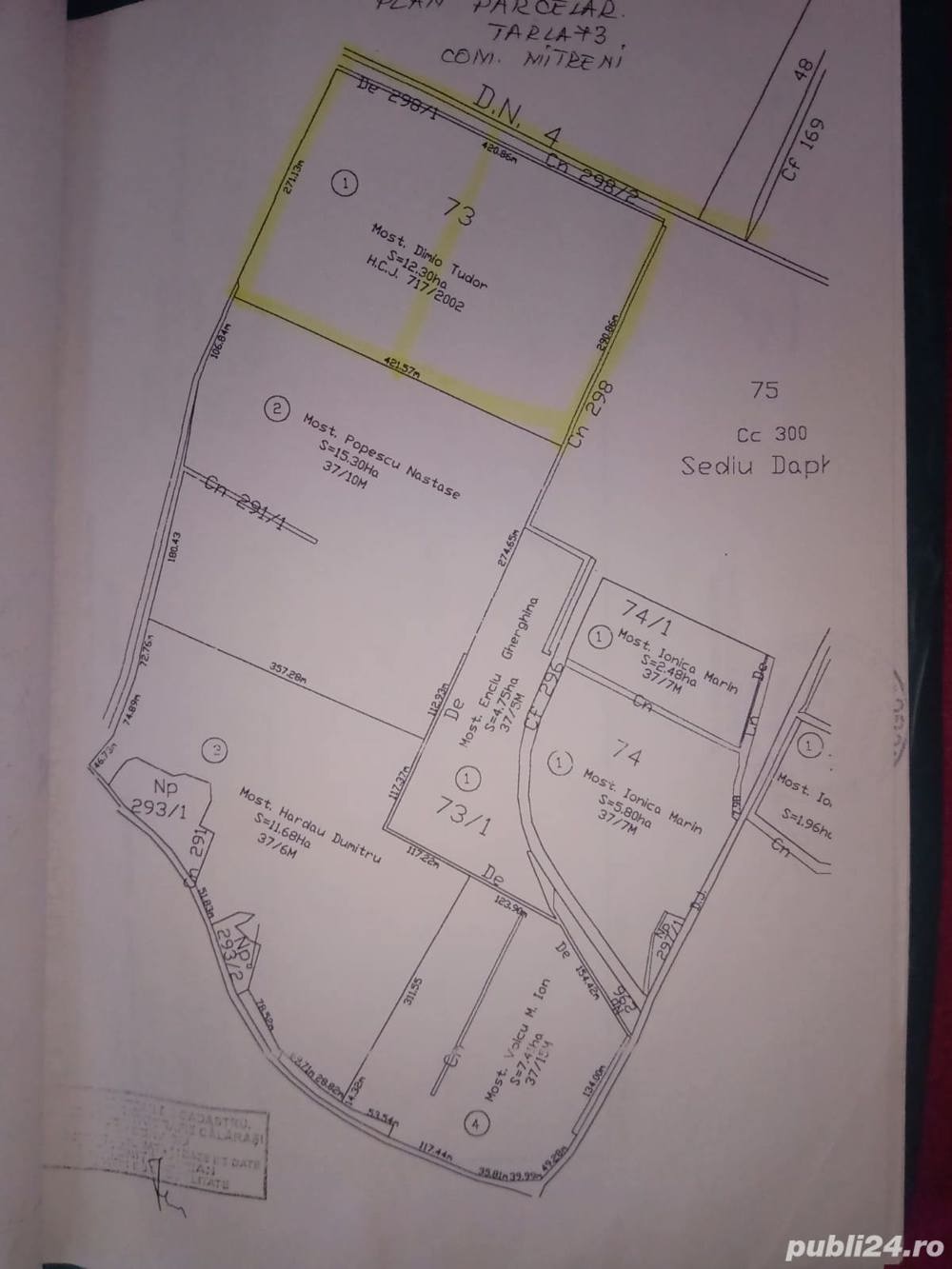 Vand teren Calarasi DN4 (6 hectare) Negociabil suprafata totala !