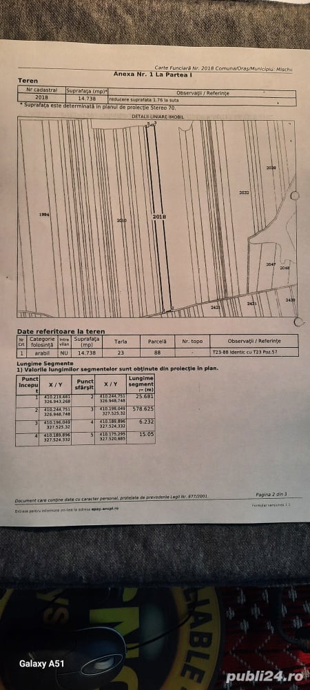 Teren agricol 4500mp satul Călinesti, comuna Mischii