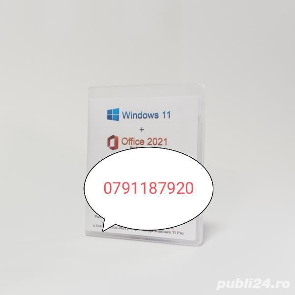 Instalez Windows 11 (10 ) cu licență la domiciliu , pachet complet office