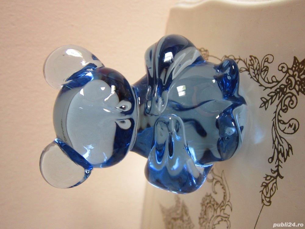  cadou rar decoratiune superba Urs sticla masiva Pilgrim handmade Germany