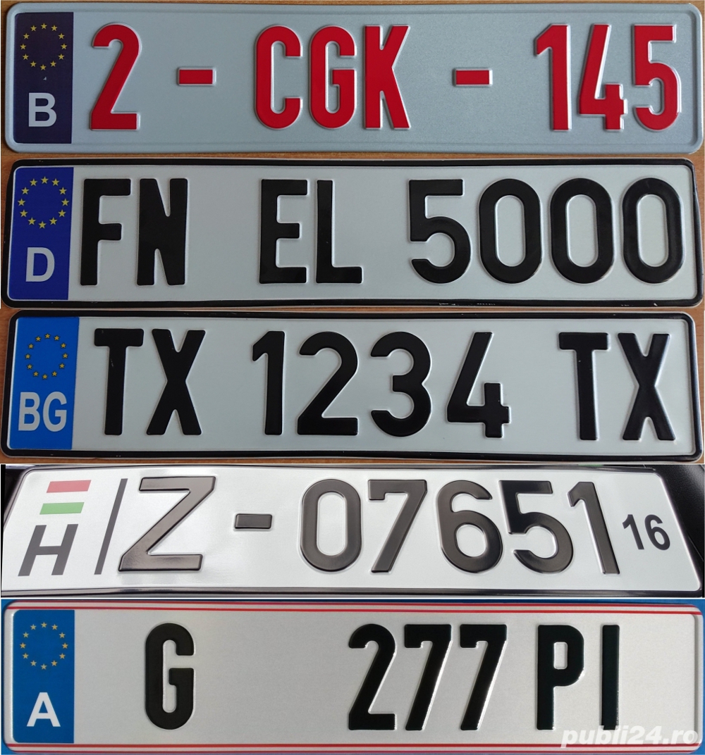 Numere auto straine, placute numere auto straine