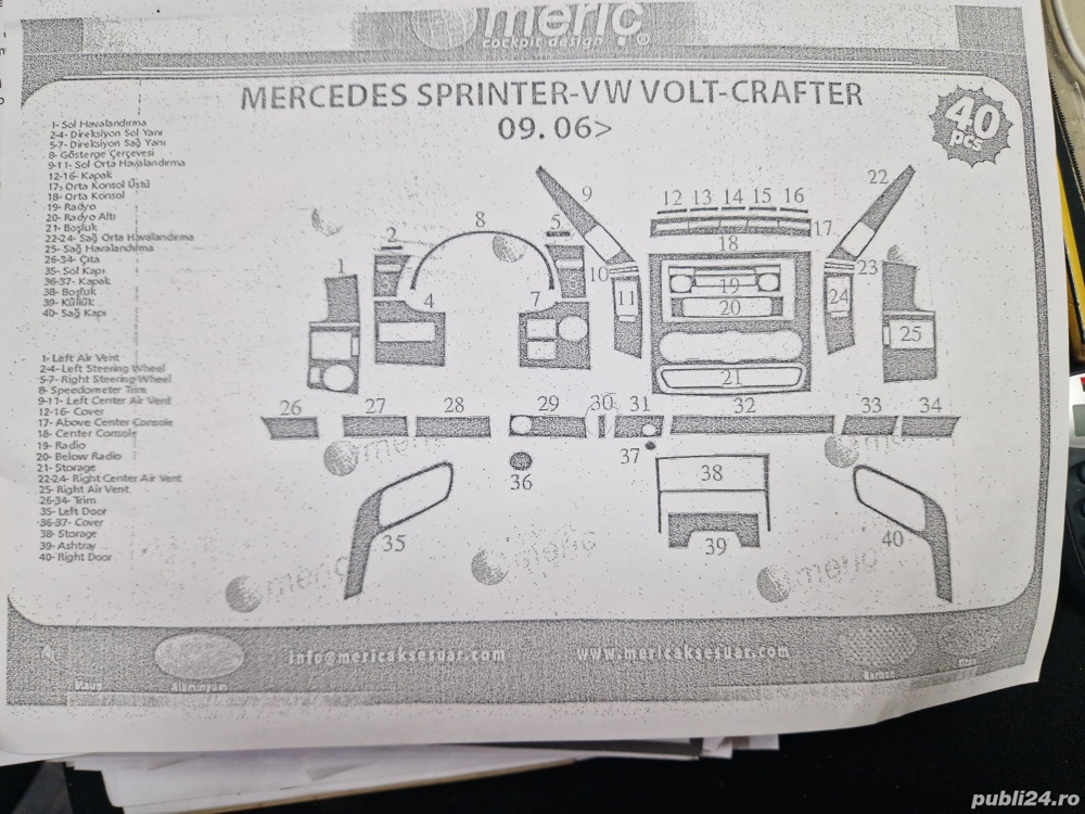 Ornamente bord Sprintrer