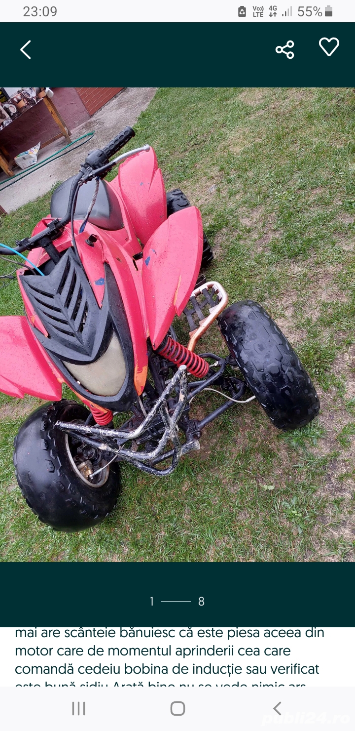 ATV dinli cu motor Dominator Honda 650 cm3 defect de piese.5 000 lei