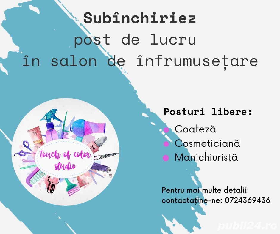 Subînchiriez posturi de lucru!