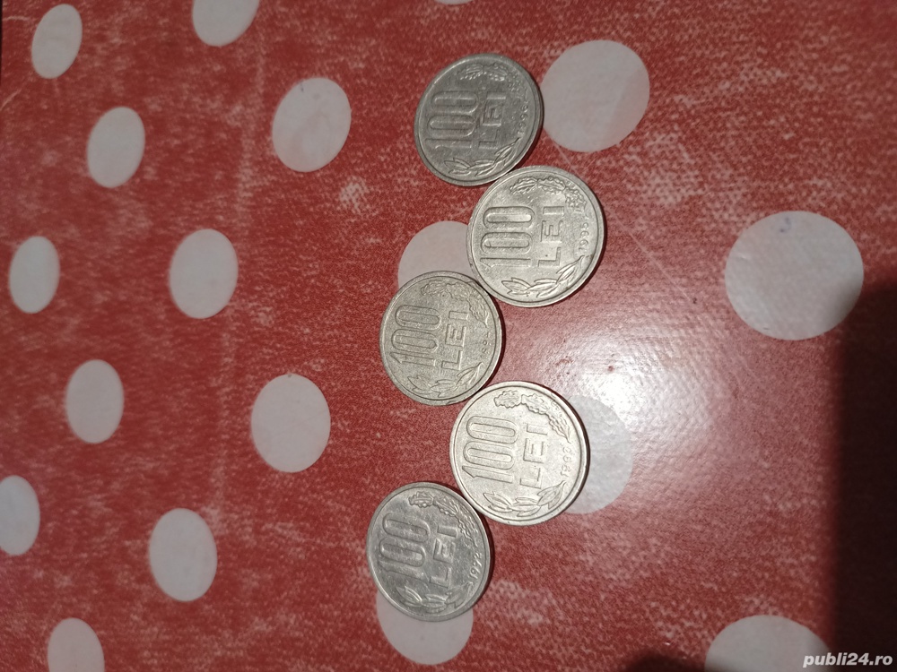 vand monede 100 lei perioada 1992-1996 cu mihai viteazu