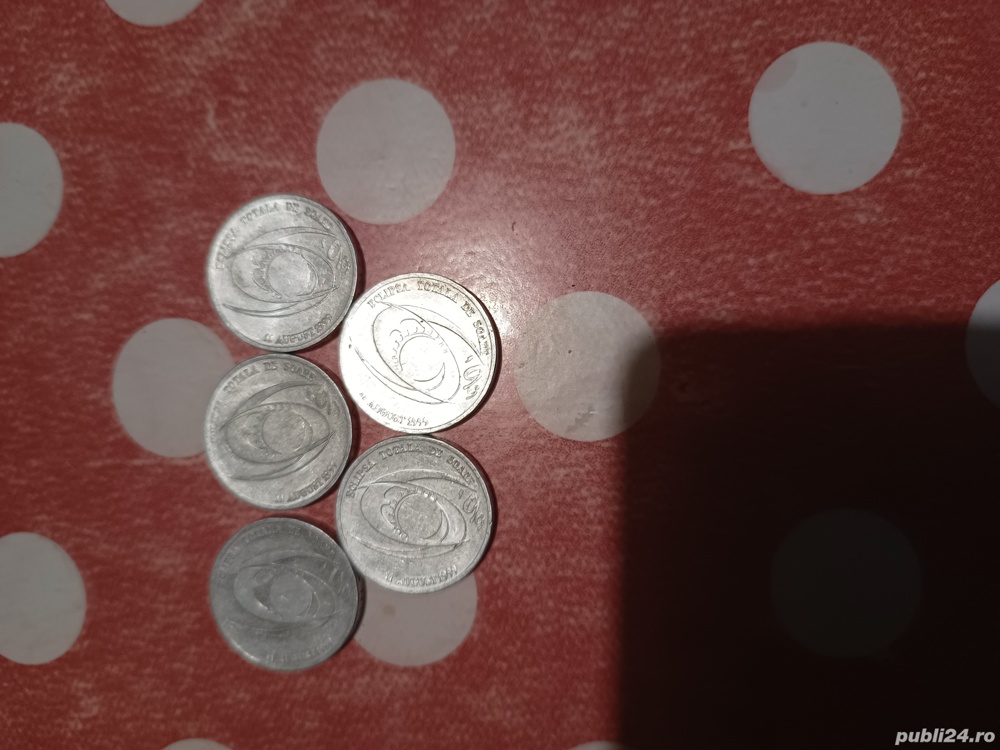 vand colectie de 5 monede cu eclipsa