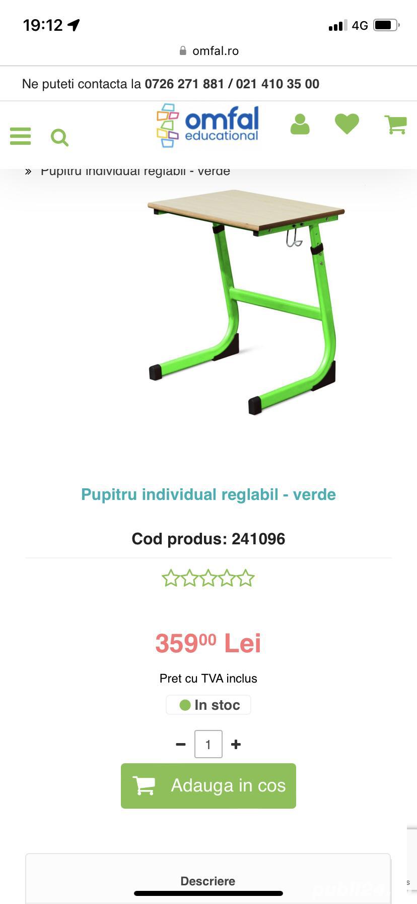 Vând scaun si birou reglabil 