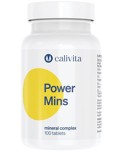 Power Mins CaliVita 100 tablete, complex de minerale pentru buna funcţionare a proceselor din organi