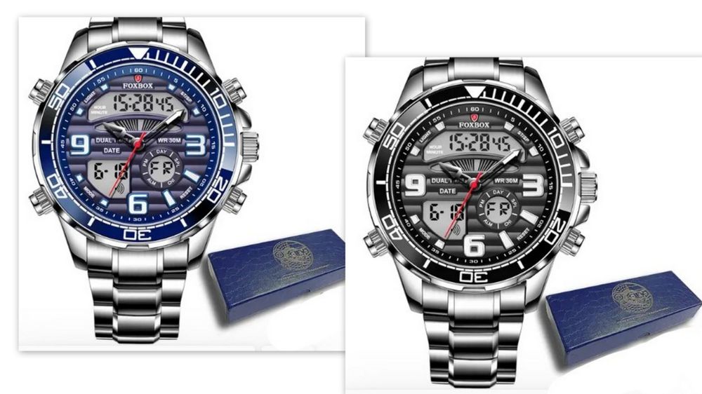 Ceas business digital cu afisaj dual Quartz